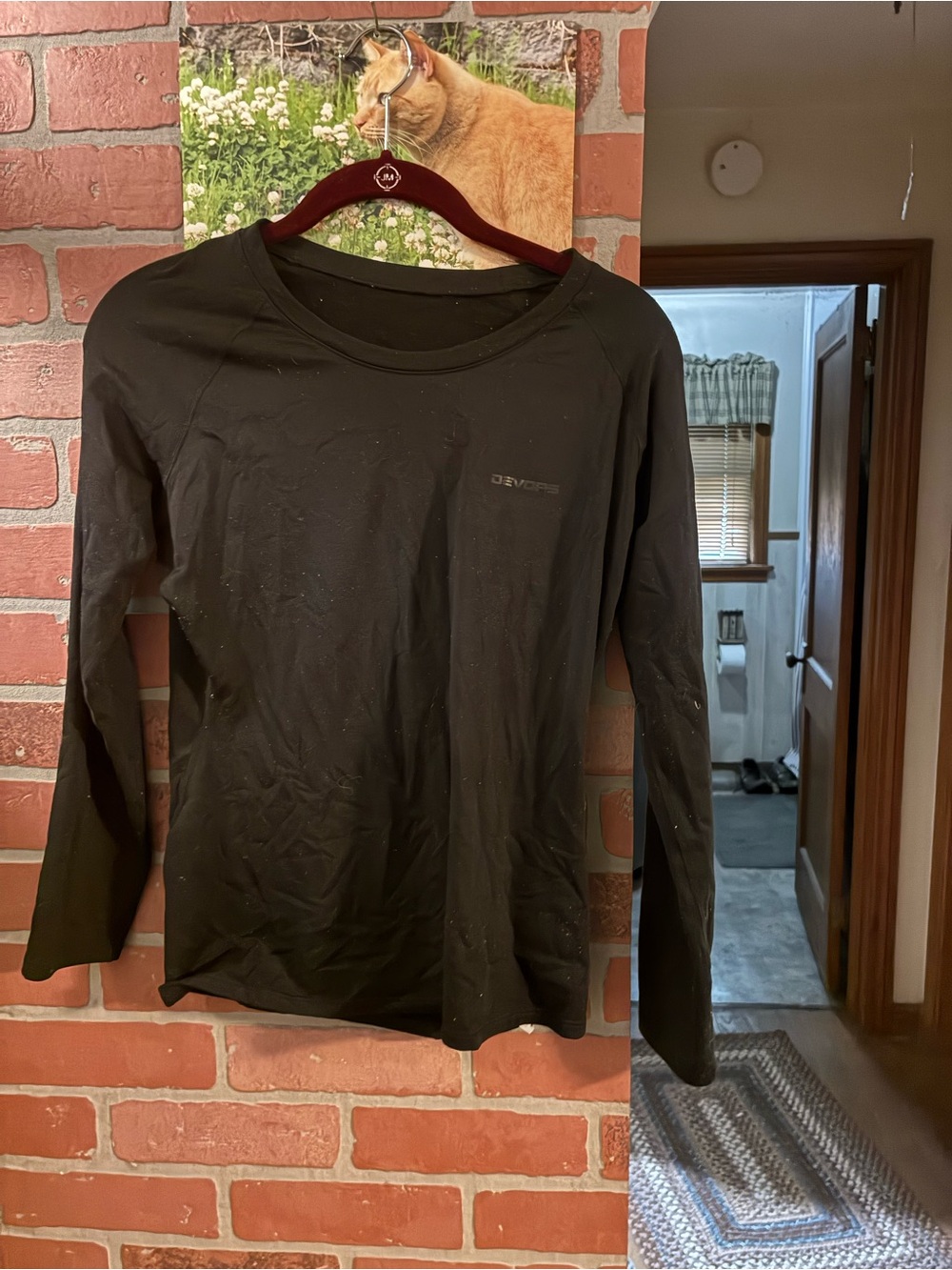 Kids' Black Long-Sleeve Crewneck Tee